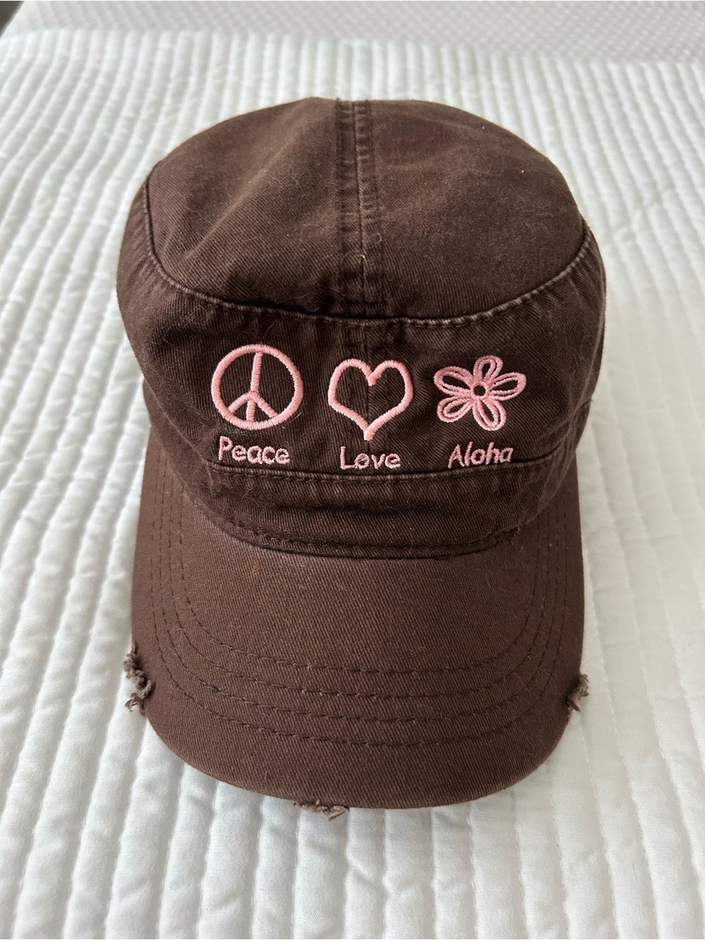 OTTO Peace Love Aloha Embroidered Cap